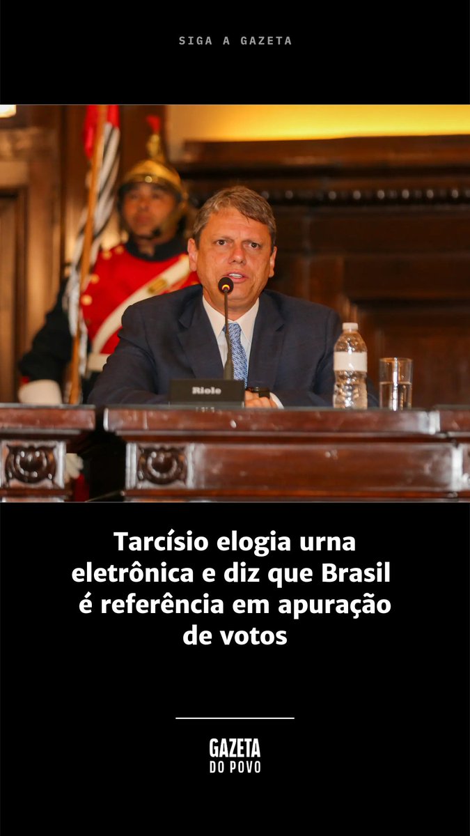Tarcísio elogia urna eletrônica e diz que Brasil é referência em apuração de votos