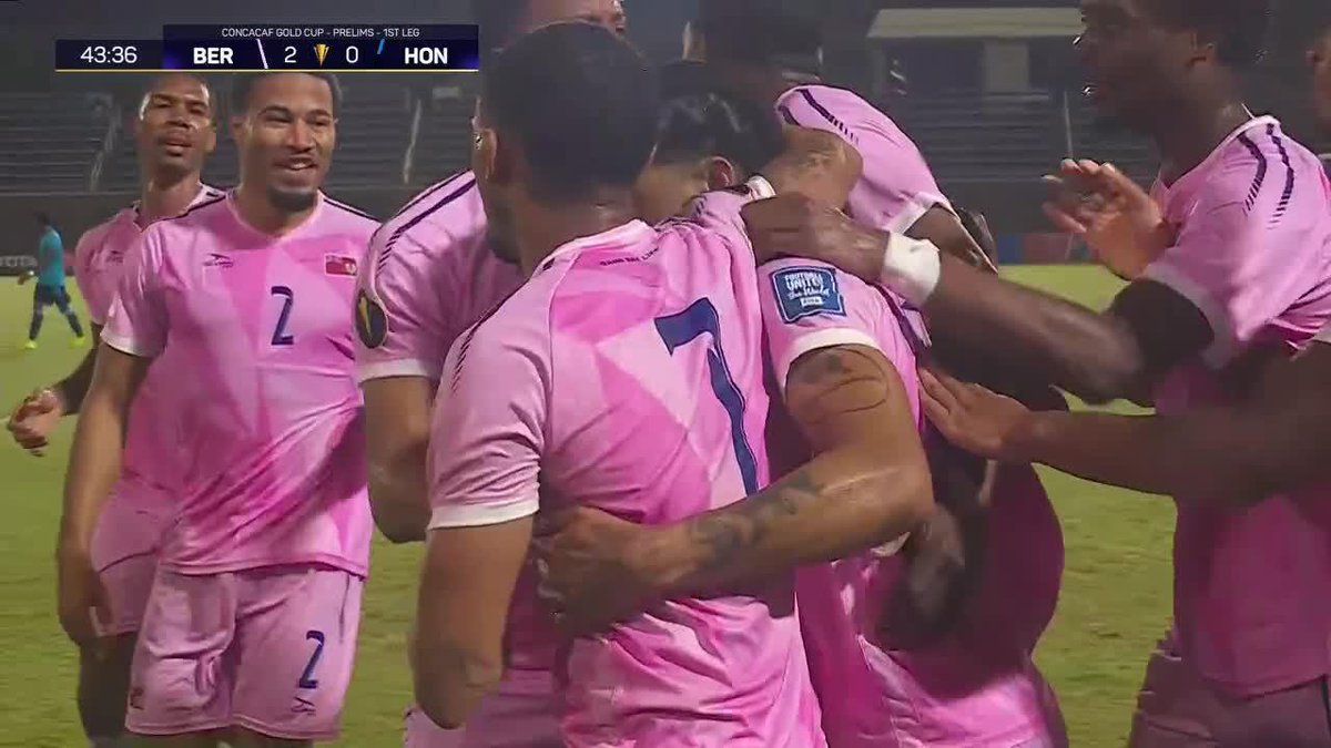 🇧🇲⚽ ¡LLEGÓ EL SEGUNDO DE BERMUDA! Djair Parfitt-Williams marca el 2-0 para su selección ante Honduras 🇭🇳 en la ida de la Preliminar de la #CopaOro