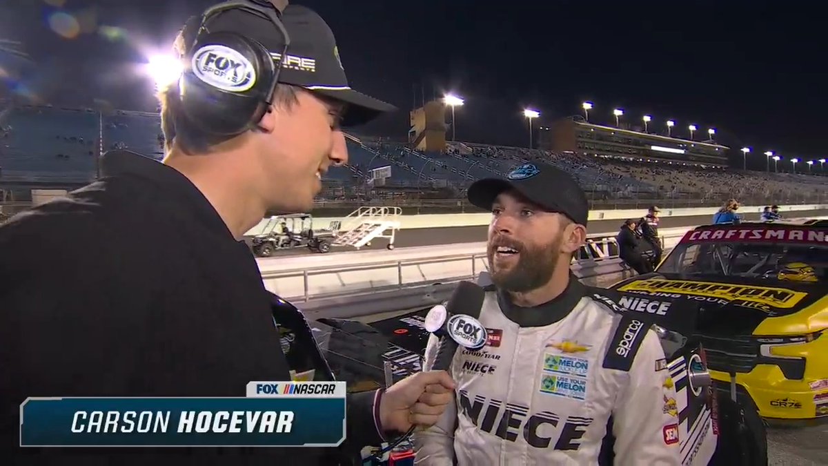 ๐๐ Ross Chastain is ready to roll tonight with Niece Motorsports. (Solid work, Carson ๐
ฑ๏ธHocevar)