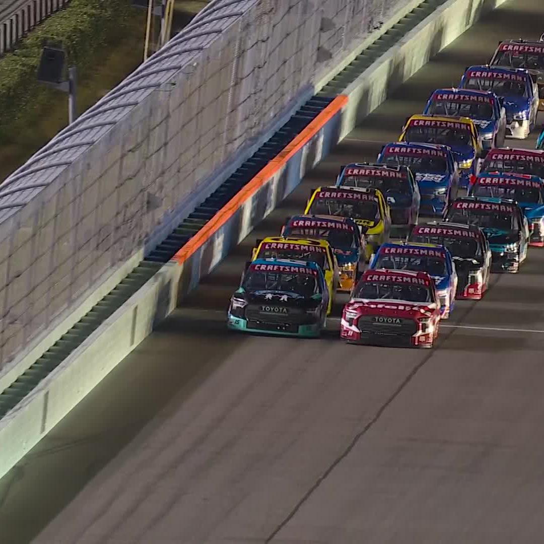 The #BaptistHealth200 is underway at Homestead-Miami Speedway ... and there's trouble right away!