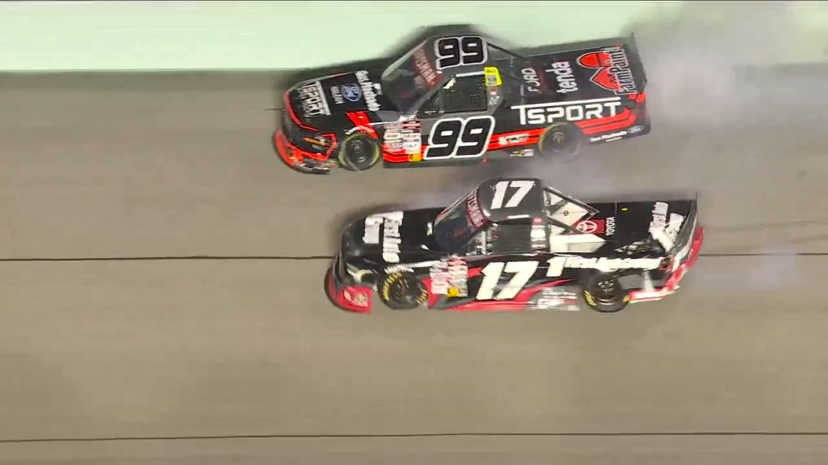 Here's what happened to bring out tonight's first caution at Homestead-Miami Speedway.
