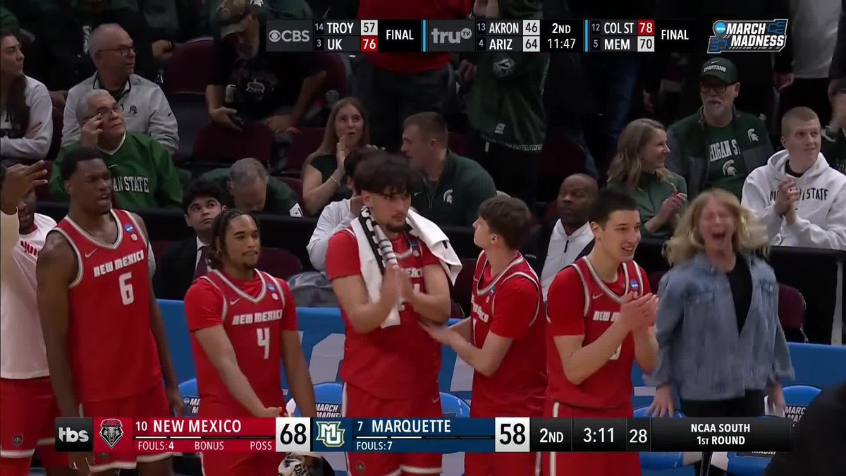 TRU WASHINGTON. Lobo Basketball opens up a 10-point lead!