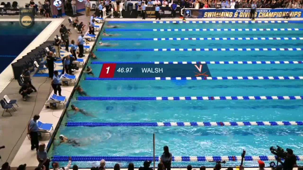 A list of swimmers to go sub-:47 in women’s 100-yard butterfly history: - Gretchen Walsh That’s it. That’s the list. Virginia Swimming and Dive | 🎥: ESPN+