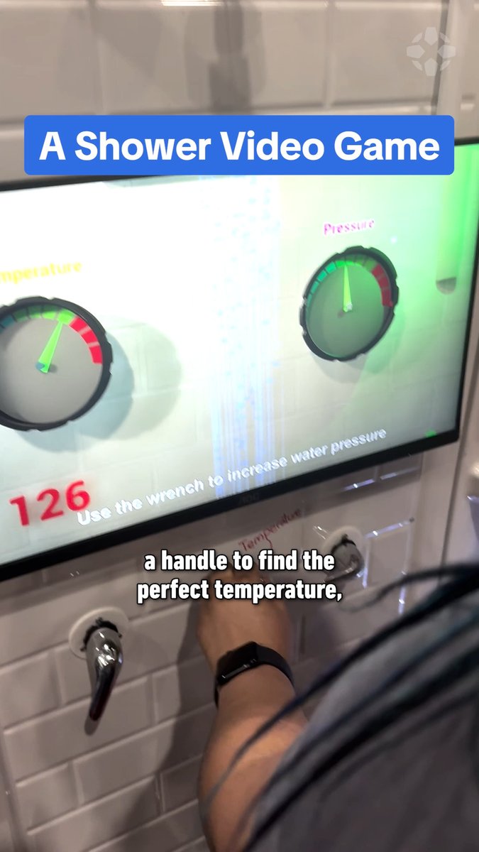 Here's a game we found at #GDC that simulates the feeling of using someone else's shower: