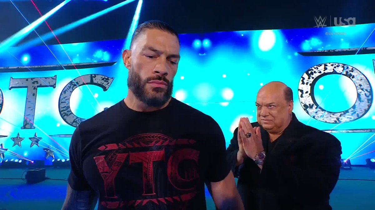 The OTC has arrived on #SmackDown ☝️ Roman Reigns Paul Heyman