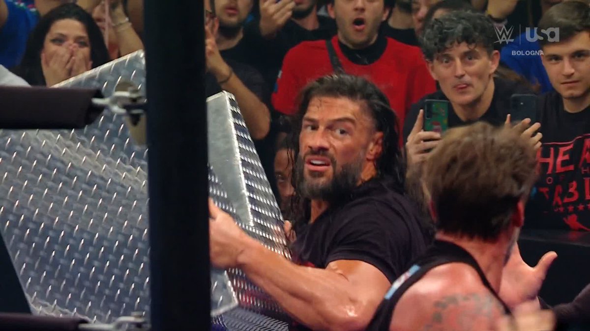 STATEMENT. MADE. Roman Reigns just took out everyone and made his #WrestleMania intentions known 😤 #SmackDown