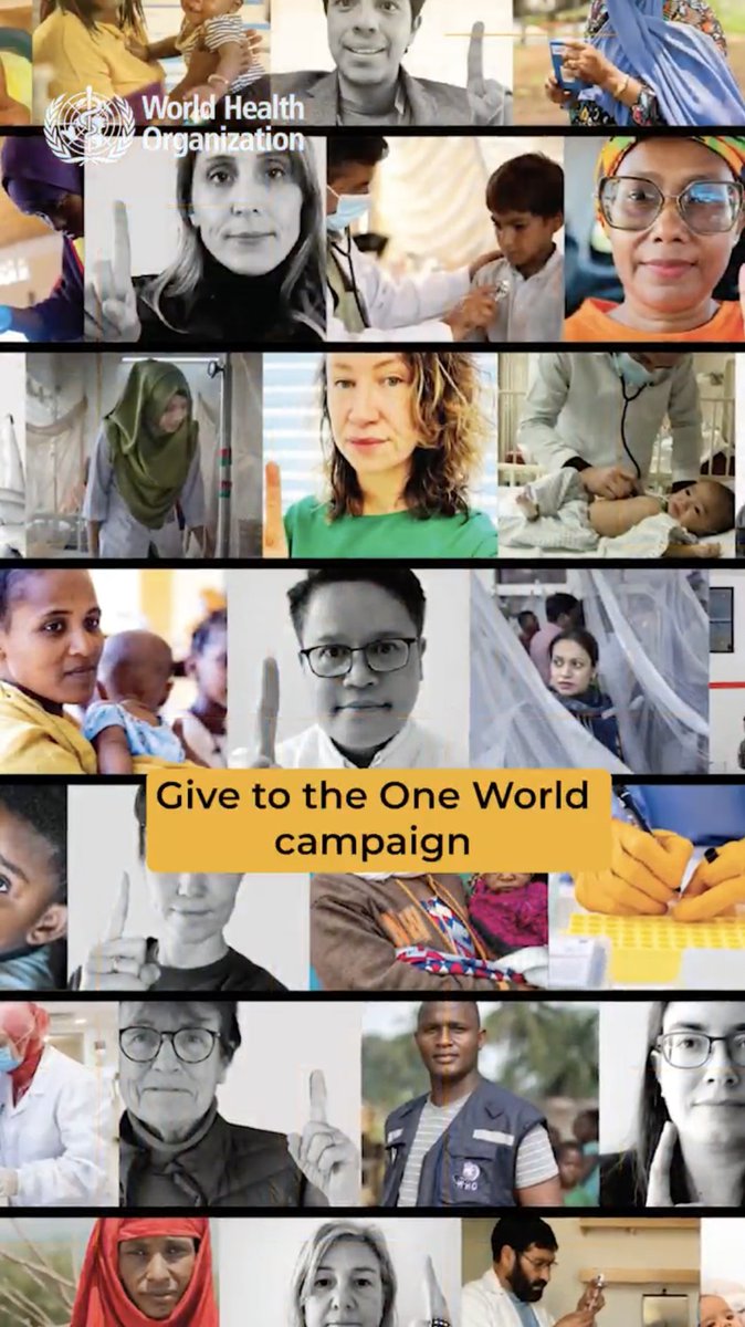 Health is a right, not a privilege. Join the #OneWorld movement to support #HealthForAll. Donate today 👉