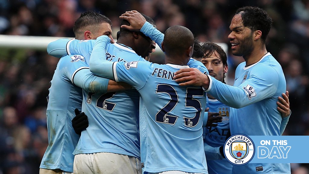 #OnThisDay: #ManCity 5-0 Fulham [2014] ⚽️ [24' P, 54' P, 65'] Yaya Touré ⚽️ [84'] Fernandinho ⚽️ [88'] Martin Demichelis