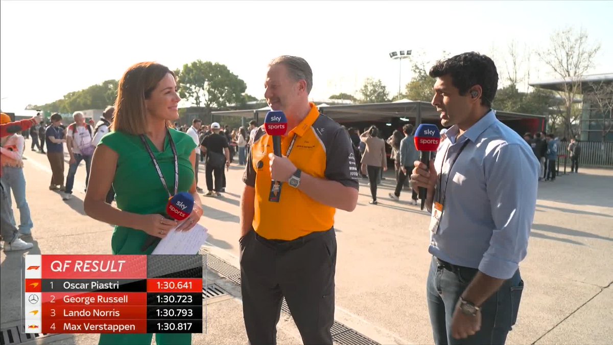 "Cool to have George up there, we like George" 😌 Zak Brown 🤝 George Russell