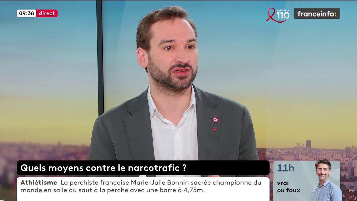 🟡 🗣"La manière de lutter efficacement contre le narcotrafic, c'est quasi exclusivement une question de moyen" développe Ugo Bernalicis φ, député LFI, spécialiste des questions de sécurité et de justice.