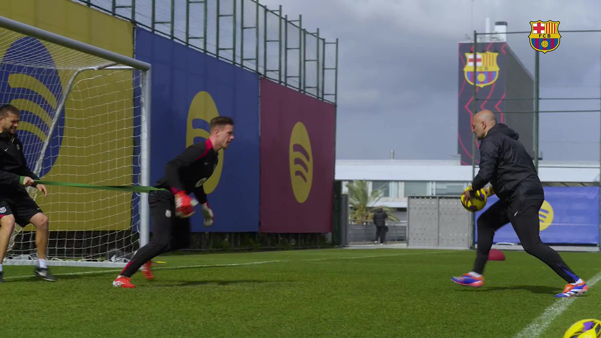 Marc ter Stegen continuing his injury rehab 🧤💪