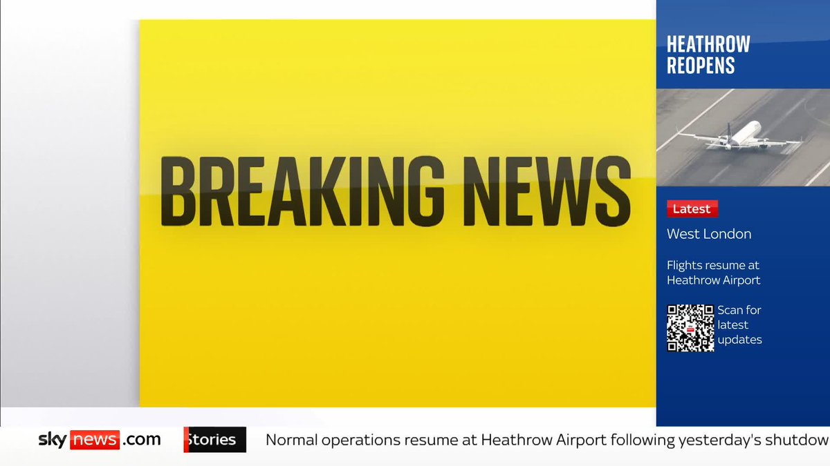 BREAKING: The National Grid have issued a statement saying they are 'deeply sorry' for the disruption to Heathrow Airport, after the fire that broke out at the North Hyde substation Live updates ➡️ 📺 Sky 501, Virgin 602, Freeview 233 and YouTube