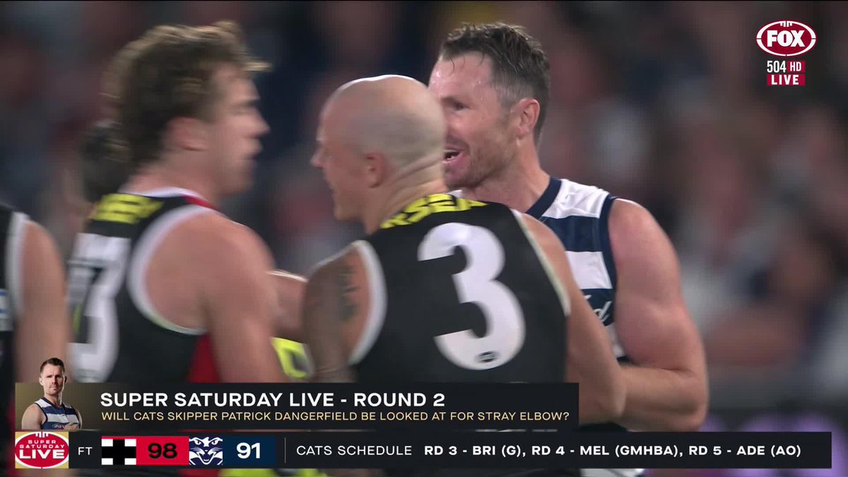 Does Patrick Dangerfield have anything to worry about here? 🤔 📺 Watch #SuperSaturday on Foxtel CH 504 or stream via Kayo Sports