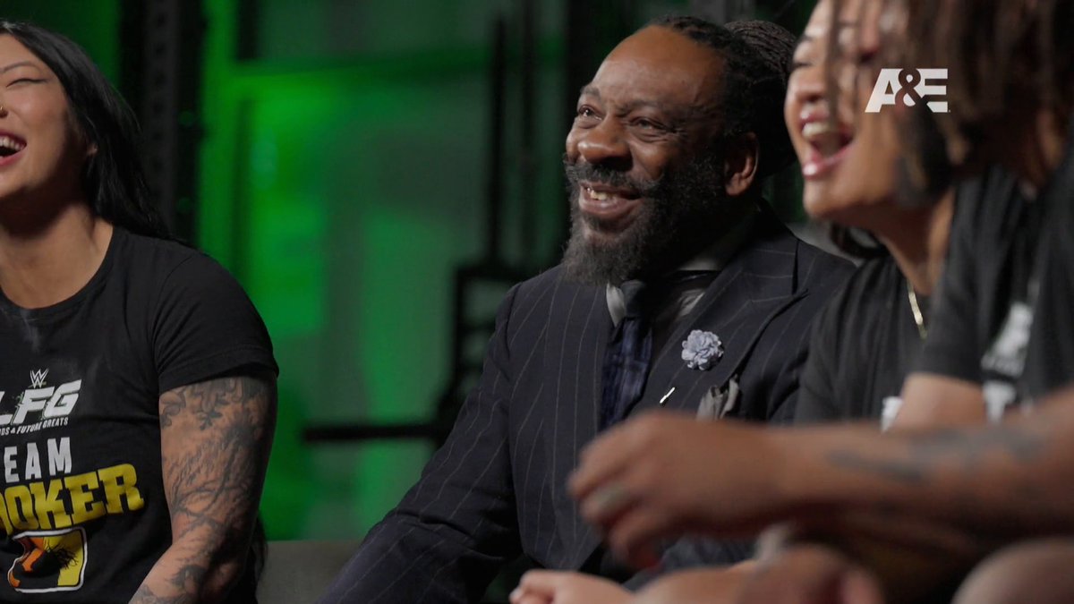 .Booker T. Huffman and Mickie James~Aldis take a trip down memory lane on an all-new episode of WWE LFG. Tune in tomorrow at 8/7c only on A&E.