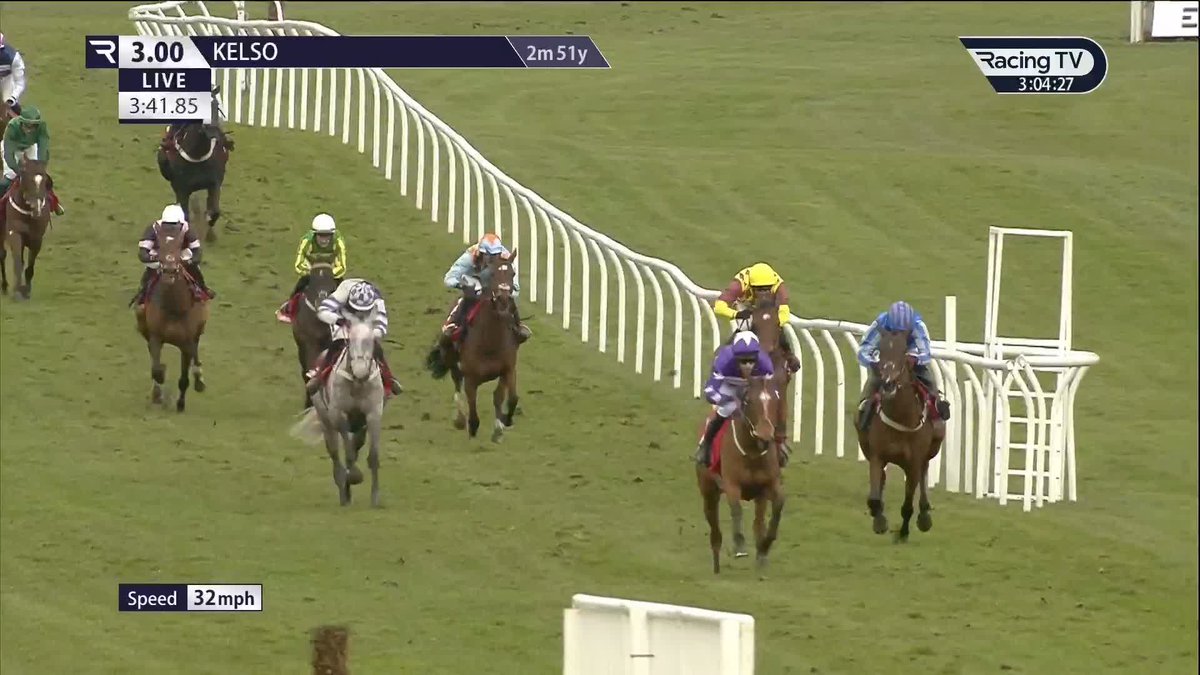 22/1 winner of the £100,000 highlight! Leloopa might have been the Fergal O'Brien Racing second string but proves much the best in this valuable contest under Tom Broughton for the Paddy Brennan Racing Syndicate Kelso Racecourse