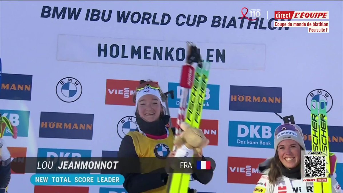 🟡 Le dossard jaune pour Lou Jeanmonnot avant la dernière course de la saison ! #lequipeBIATHLON