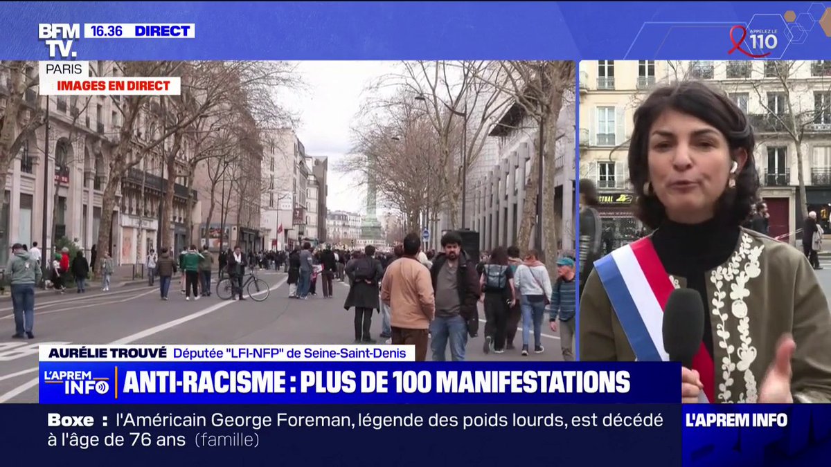 💬 "Olivier Faure est à côté de la plaque" A l'occasion de la marche anti-racisme, Aurélie Trouvé (LFI) est revenue sur les propos d'Olivier Faure (PS) qui demandait aux dirigeants de LFI de présenter leurs excuses après la diffusion d'une caricature de Cyril Hanouna.
