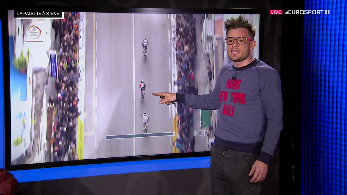 👨‍🏫 Une palette à la hauteur de l'évènement : la victoire de Van der Poel sur Milan-Sanremo vue par l'inénarrable Steve Chainel #LesRP #MilanoSanremo