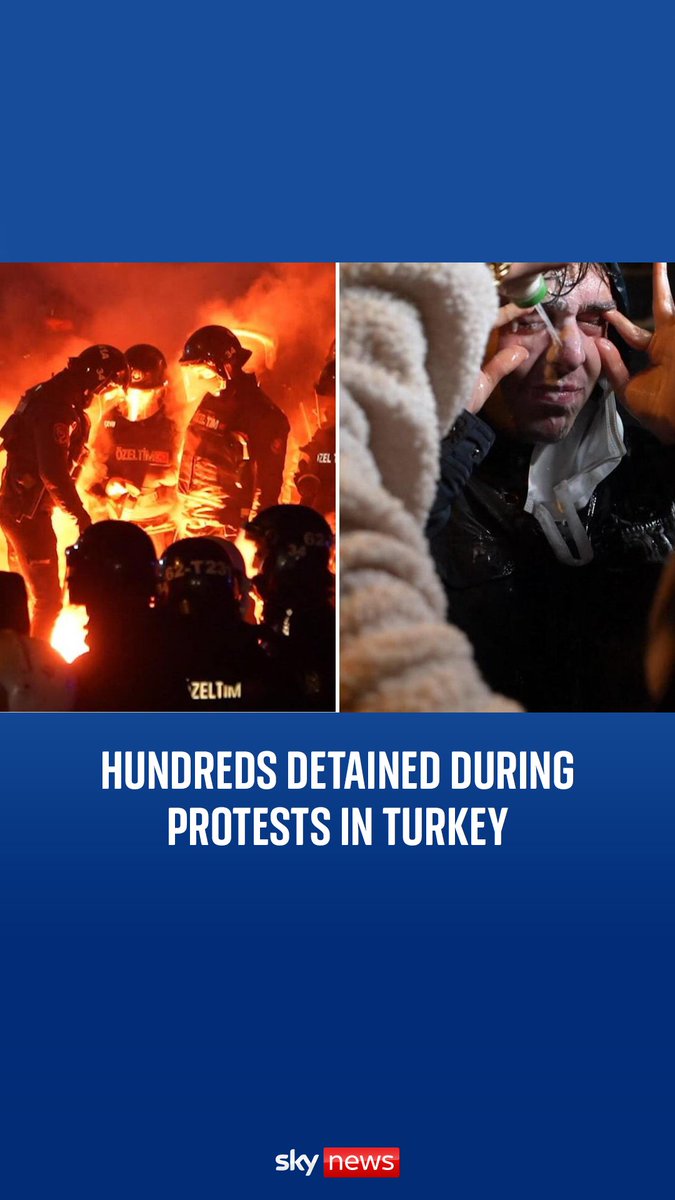Over 300 people have been detained after demonstrations broke out around Turkey following the arrest of the Mayor of Istanbul. The mayor, Ekrem Imamoglu, is the main rival to Turkey's president Recep Tayyip Erdogan.