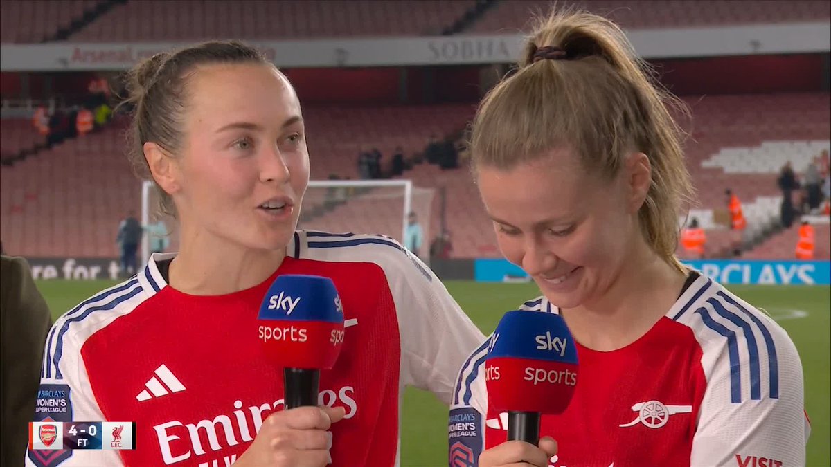 "We had a point to prove." Caitlyn Foord and Victoria Pelova reflect on Arsenal's standout performance at the Emirates 💫