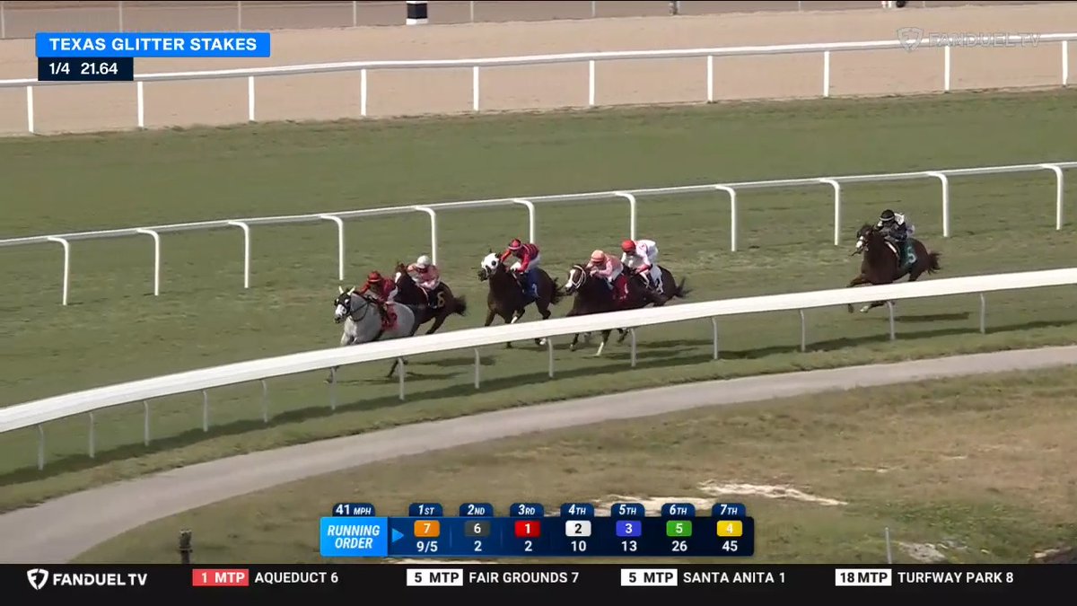Irish-bred #2 INCANTO ($21) with a huge rally to get up and win the $115,000 Texas Glitter Stakes at Gulfstream Park. Jose F D'Angelo trains the son of Mehmas, Jorge Ruiz in the irons.