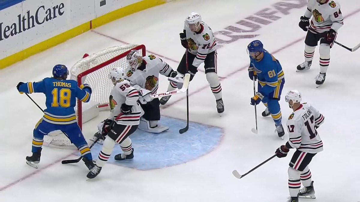 WHAT. A. GOAL. 😱 The hand-eye coordination on display here from the St. Louis Blues is out of this world!