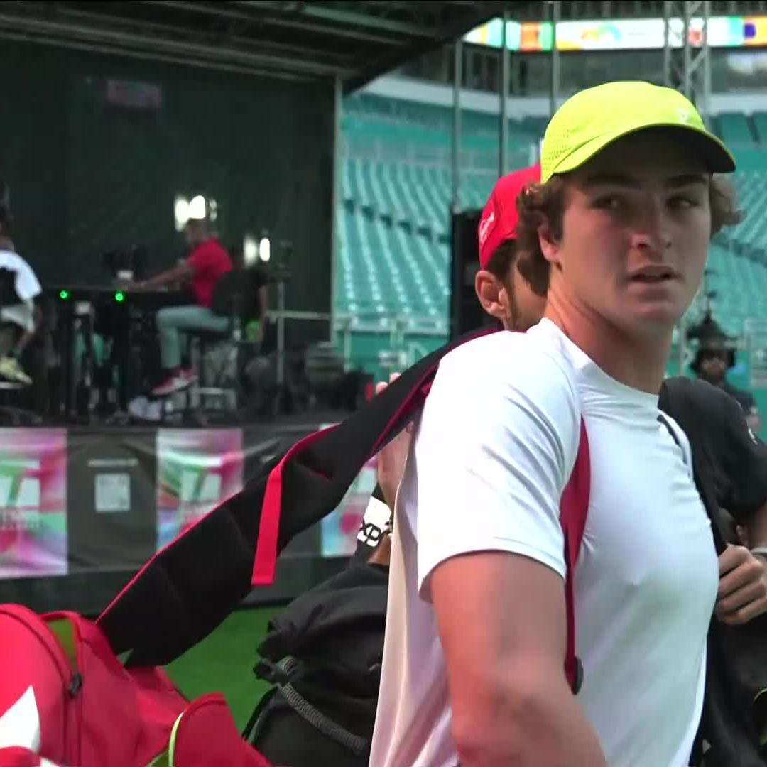 Pre-match bumps 👊 Fonseca and Humbert up next at #MiamiOpen Watch LIVE 👉