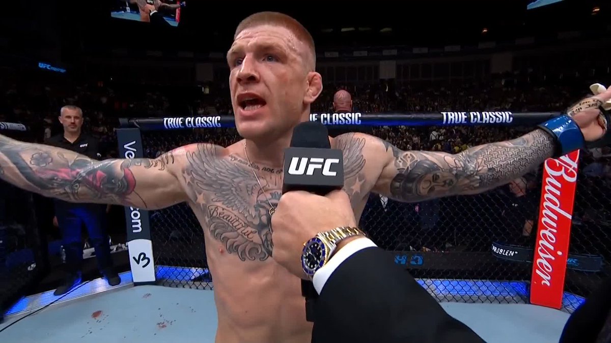 🗣️ "I AM THE MAN!" #UFCLondon @TheProblem155 is FIRED UP after that win!