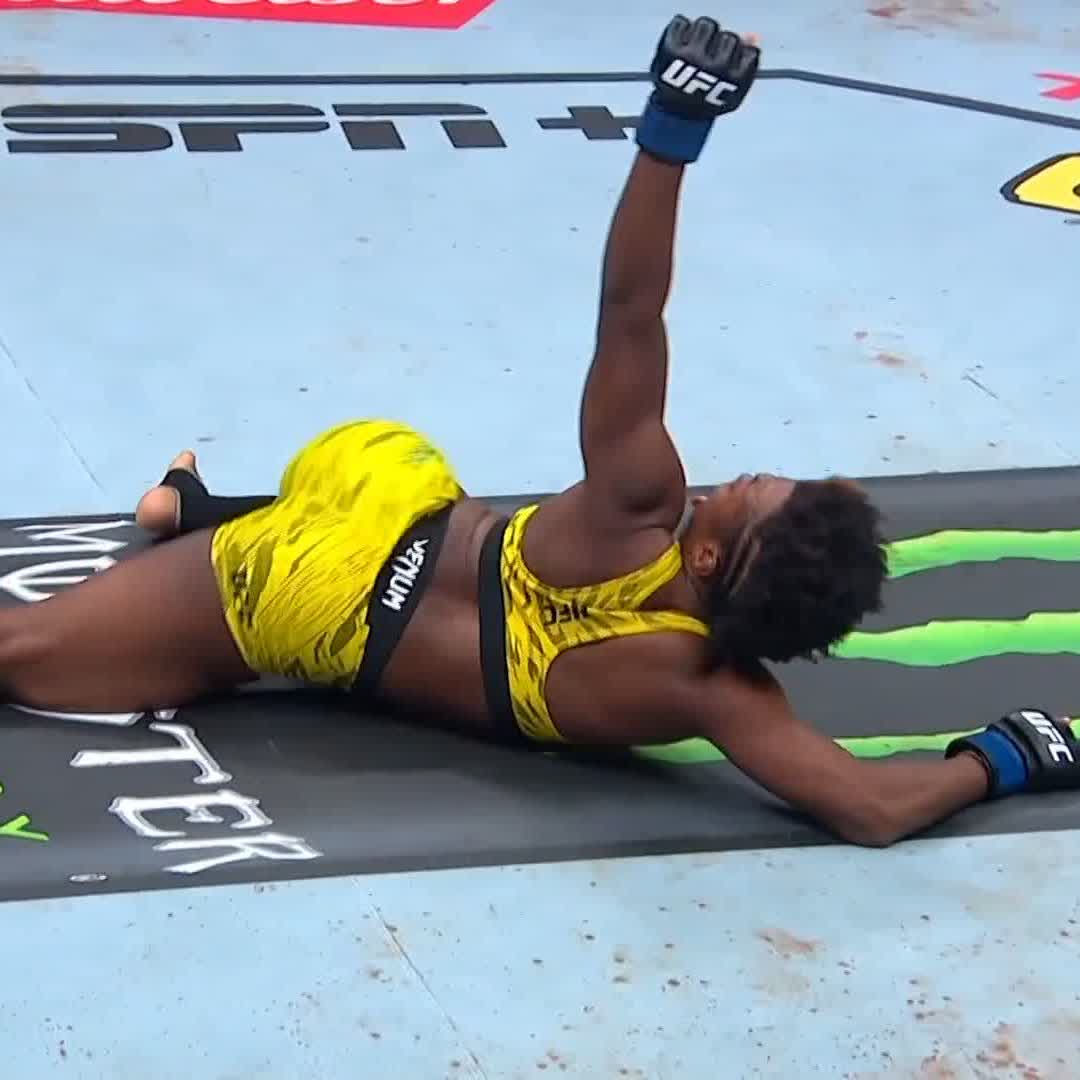 Submitting Molly McCann in London and then swan diving into a twerk in the center of the cage is DIABOLICAL work. #UFCLondon