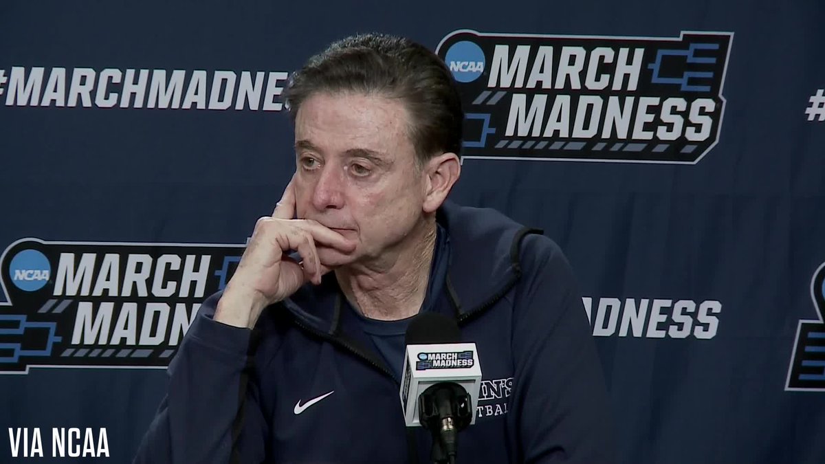 Rick Pitino was asked why RJ Luis Jr. was on the bench down the stretch of the game: "You already know the answers. You're asking leading questions. You already know it. Don't ask leading questions. You already know why he didn't play."