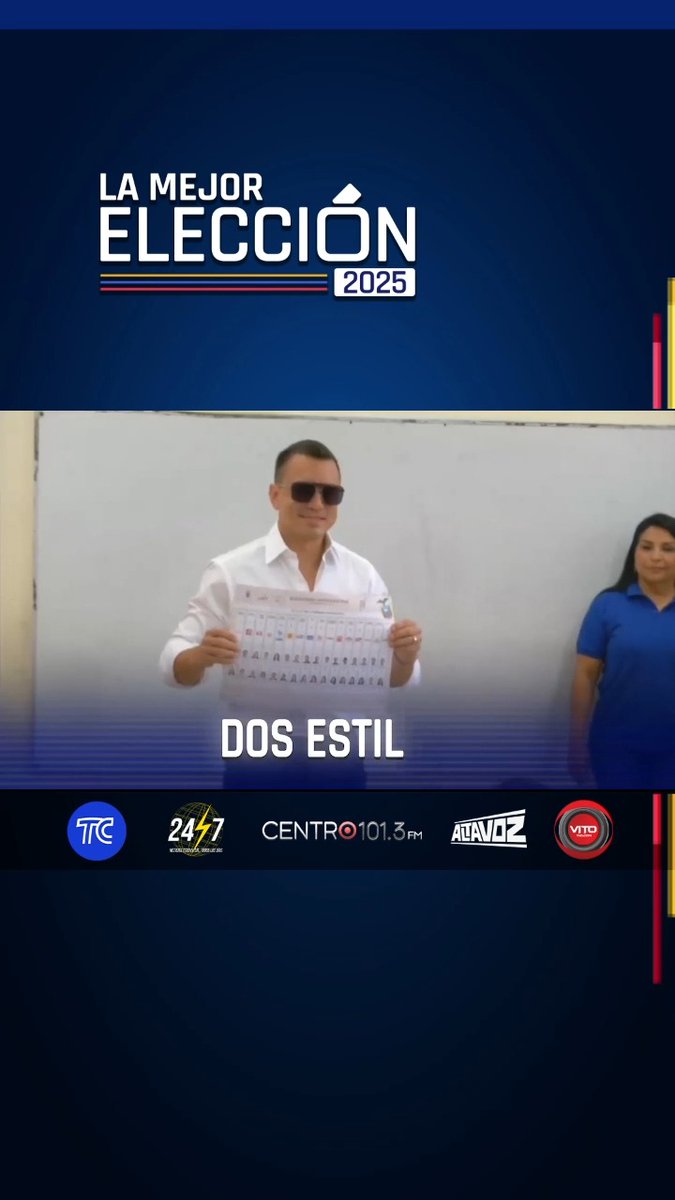 🗳️🇪🇨| Este 13 de abril se decide el futuro del Ecuador. Sigue la segunda vuelta electoral por #LaMejorElección2025. Una alianza de TC Televisión, 24/7 Noticias, Radio Centro, Vitotvo y Altavoz. 📊 Información al instante, análisis, entrevistas y resultados.