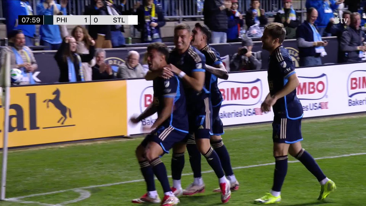 In his first ever MLS start, Ian Glavinovich gets Philadelphia Union on the scoresheet! ⚡️