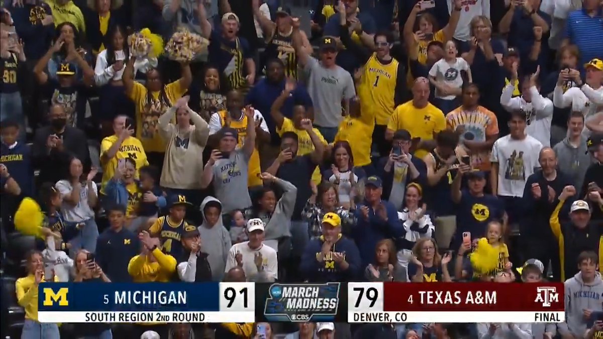 "HOW SWEET IT IS FOR THE WOLVERINES" 🙌 Michigan Men's Basketball is headed to the #Sweet16 🔥 #MarchMadness