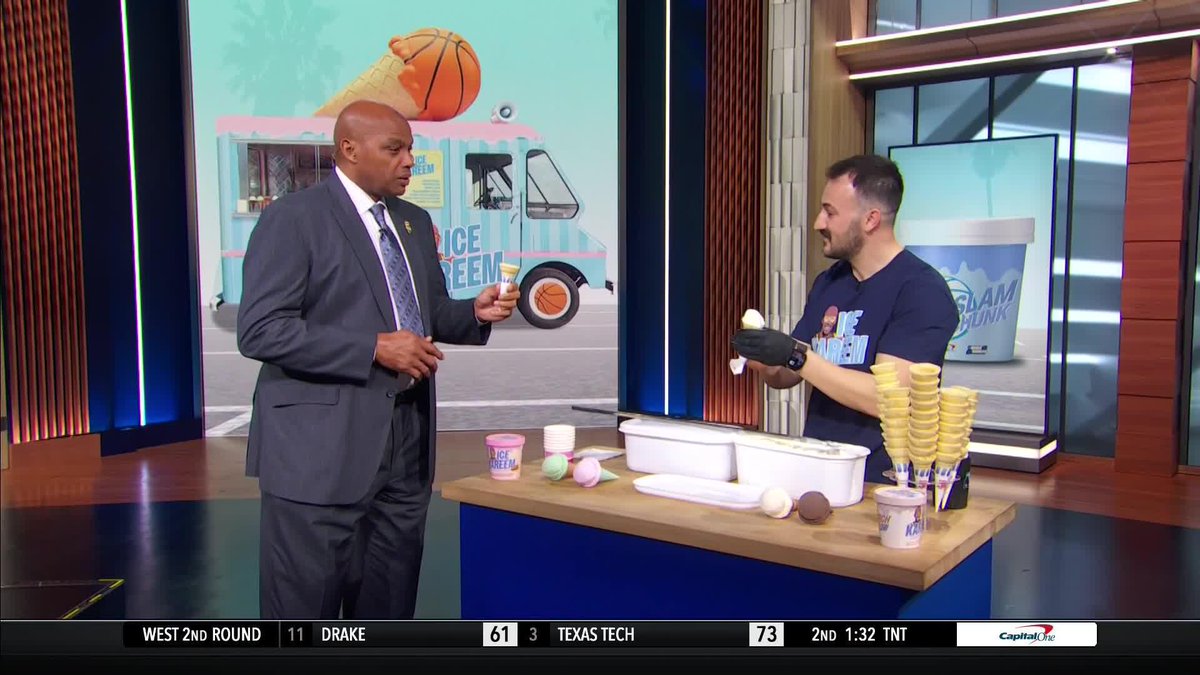EJ, Chuck, Kenny and Clark are loving the "Ice Kareem" on set today 😂 Chuck is especially enjoying the 'March-mellow' flavor
