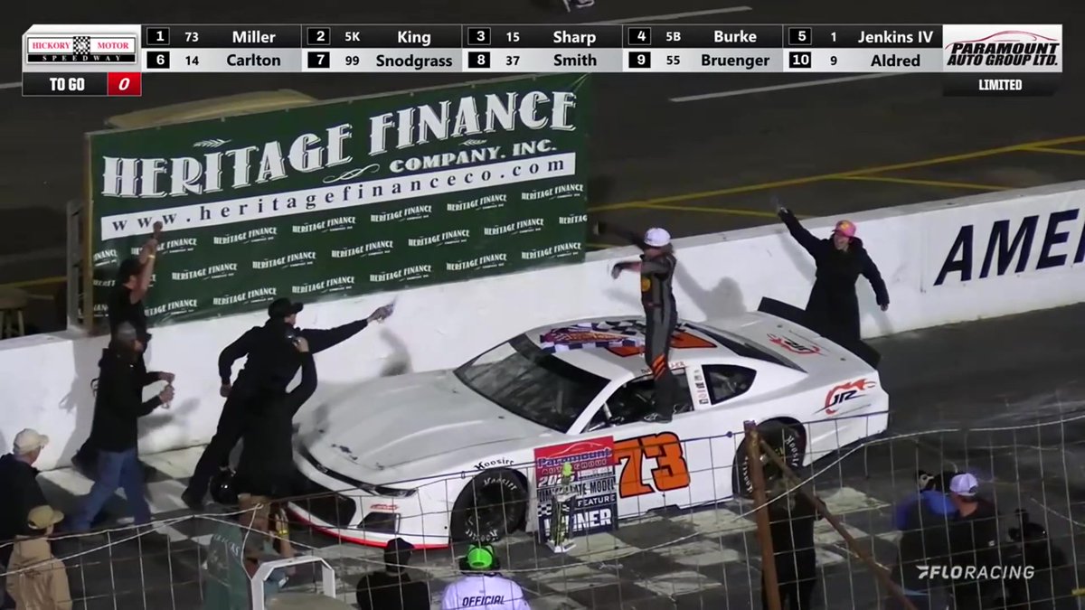 🏁 For the first time in his young career, Wyatt Miller wins at Hickory Motor Speedway!