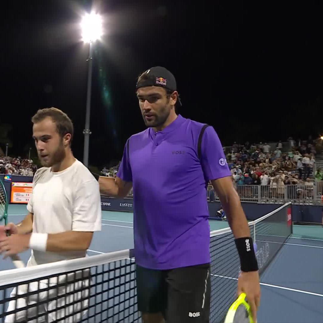 Comeback complete 💪 Matteo Berrettini defeats Gaston 4-6 6-3 6-3 to reach the third round. #MiamiOpen