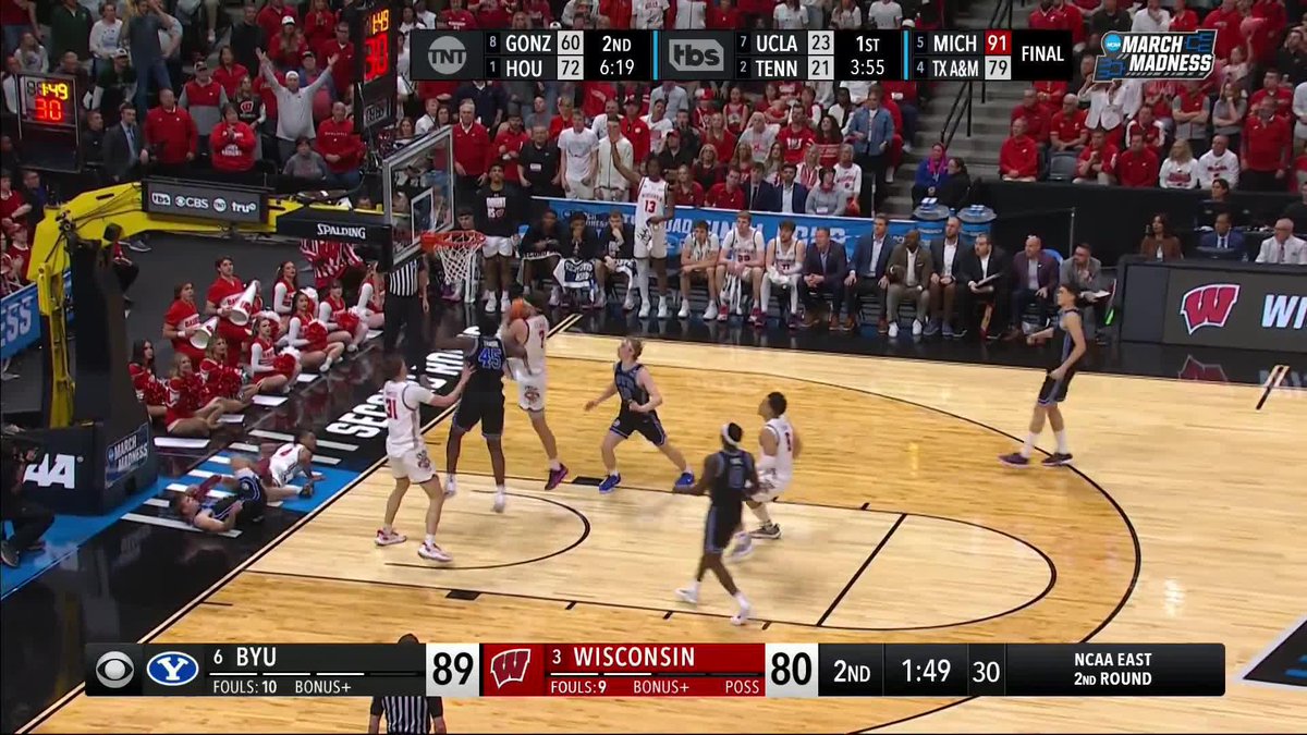 BADGERS NOT DONE 👀 BYU-Wisconsin going down to the wire 🍿 #MarchMadness