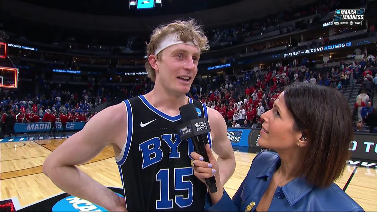 "Man, I could get a little choked up. This is special, man." -Richie Saunders on BYU Men's Basketball headed to the Sweet 16