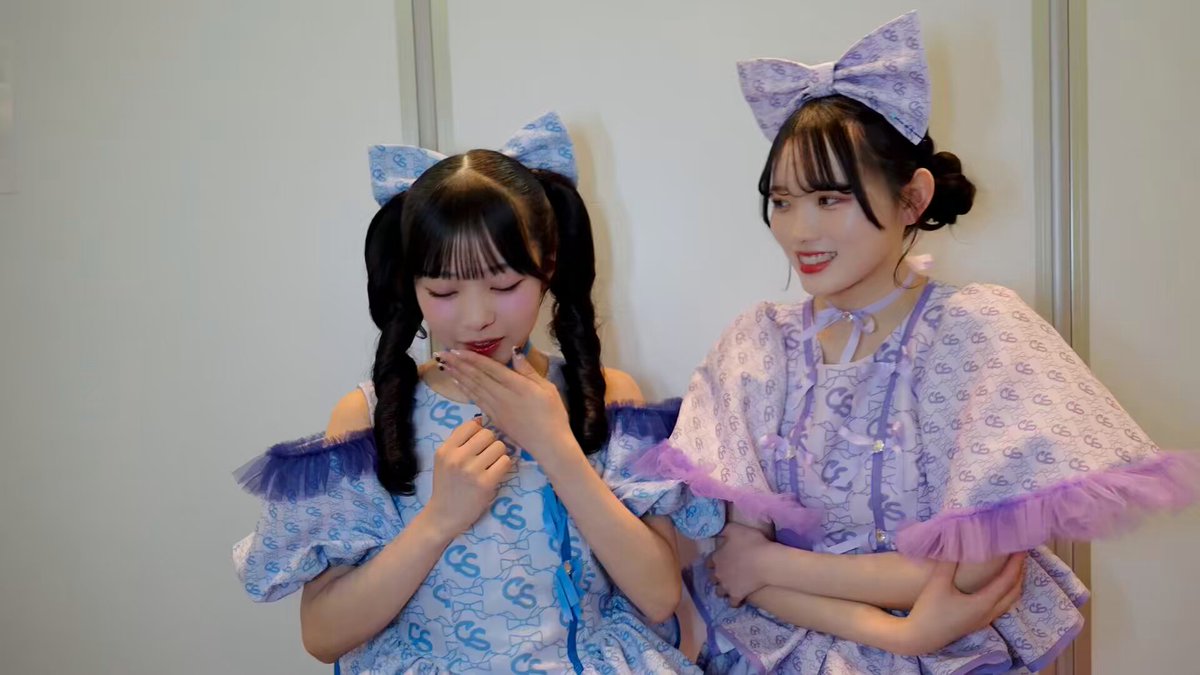 【私たち、改名し増田】 💙城ヶ崎彩乃 増田 彩乃 (CUTIE STREET) 💜上條凪咲 真鍋凪咲 （CUTIE STREET） #咳払いまで上品になり増田 #CUTIESTREET #きゅーすと #KAWAIIMAKER #きゅーてすと