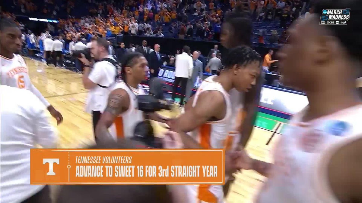 Tennessee is headed to the Sweet 16 for the third straight year. Tennessee Basketball