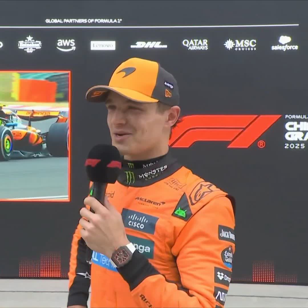 "Just how we wanted the race to go!" 😁 Lando Norris reacts to a McLaren 1-2 🤝