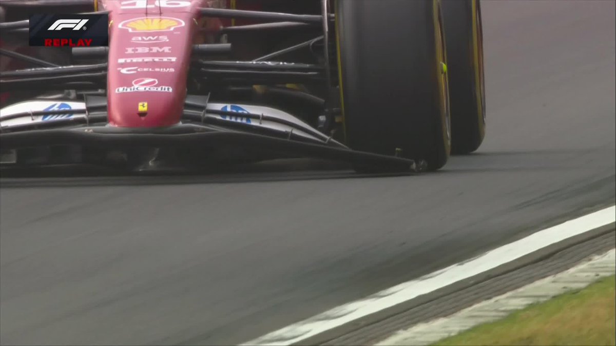Como é que explicamos a alguém que não vê F1 que um carro que perdeu uma parte da asa ficou mais rápido que quando estava normal? Dizemos só que é a Ferrari, certo? 😅 #DAZNF1