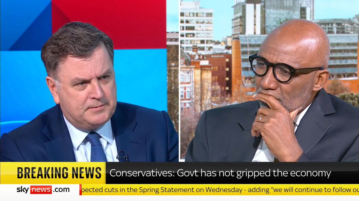 Shadow chancellor Mel Stride says people with mental health conditions should be offered treatment instead of PIP disability benefits. "A totally different approach is better for the taxpayer and equally better for them ", he says. 📺 Sky 501