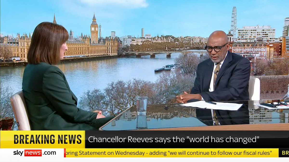 "The economy is not growing fast enough. I'm not satisfied with the numbers that we see at the moment" Chancellor Rachel Reeves tells Trevor Phillips 📺 Sky 501, Virgin 602, Freeview 233 and YouTube