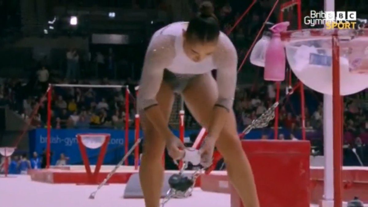 Olympian Jessica Gadirova has been out with an ACL injury for well over a year... This was the reaction of the crowd to her gymnastics return after she completed her uneven bars silver medal routine. 🙌