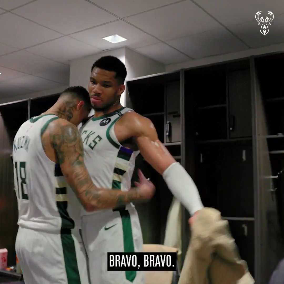 "That's a hell of a team win." Inside the locker room after the comeback victory.