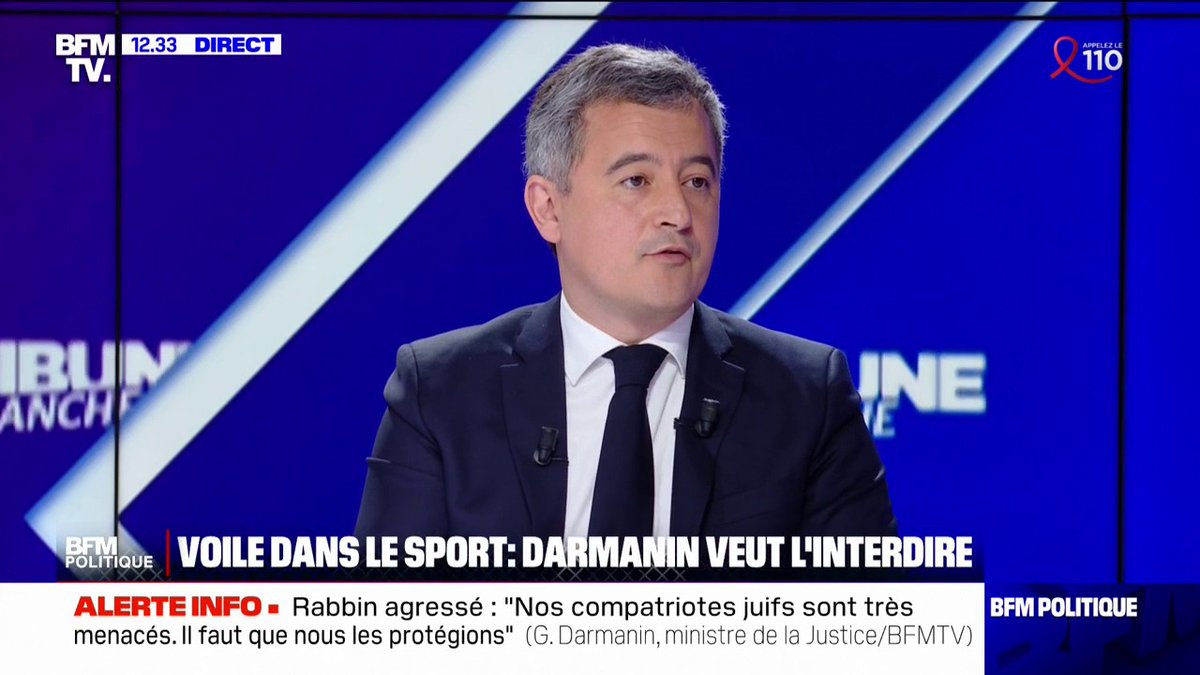 🇫🇷☪️ FLASH - Gérald Darmanin est CONTRE l’interruption des matchs de football pour permettre aux joueurs de rompre leur jeûne du Ramadan. (BFMTV)