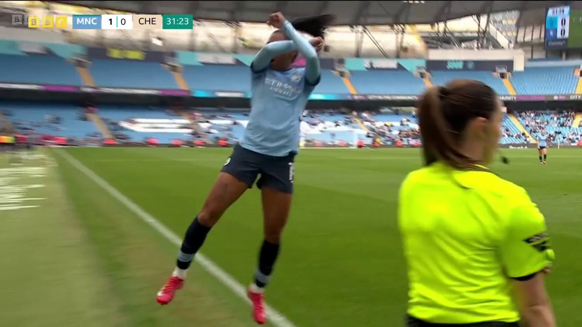 Kerolin gives Manchester City the lead against Chelsea! 👏 #WSL