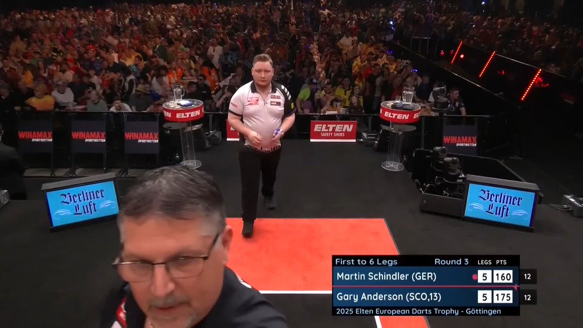 ANDERSON WINS A THRILLER! Gary Anderson survives three match darts in a dramatic decider to beat Martin Schindler! 📺 #ET2 | L16
