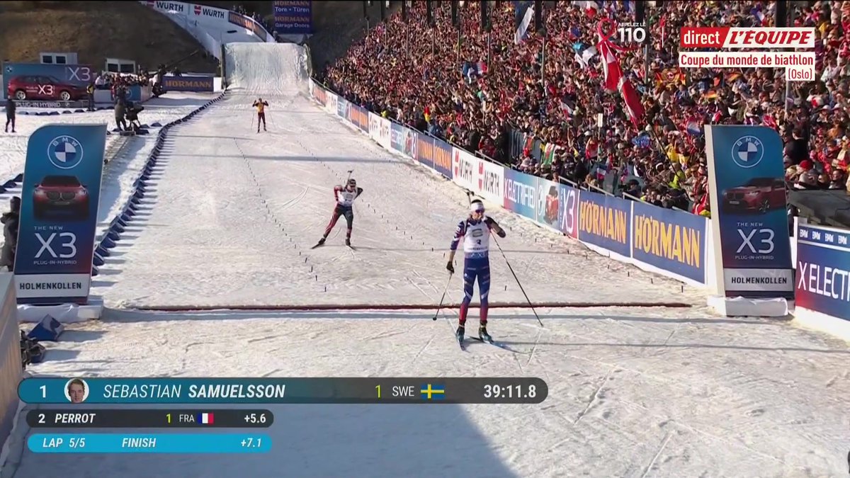 Sebastian Samuelsson remporte la mass start d'Oslo pour clore cette saison, devant Éric Perrot et Endre Stroemsheim ! Pour sa dernière course, Johannes Boe termine septième. #lequipeBIATHLON